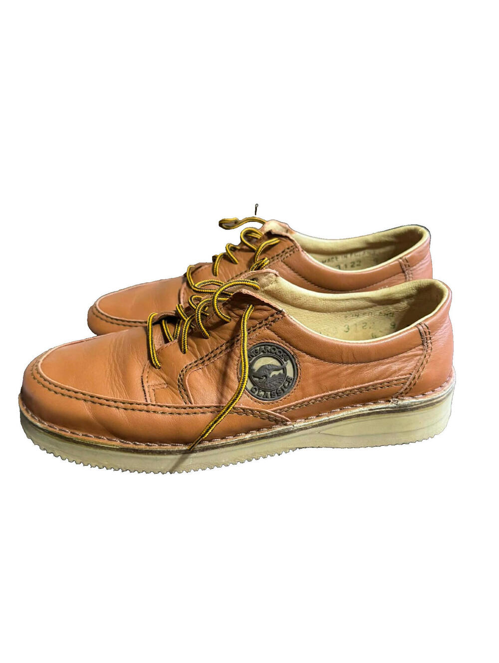 KangaROOS CLASSICS Size 9 Brown Leather Shoes 3122 Vibram MADE IN POLAND RARE!